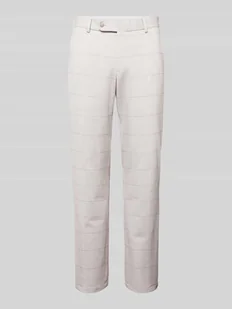 Spodnie materiałowe o kroju straight fit ze wzorem w kratę - Spodnie męskie - miniaturka - grafika 1