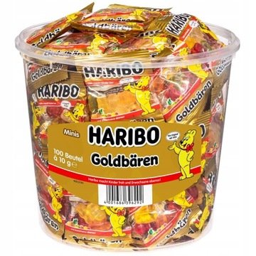 Haribo Goldbaren Złote Misie żelki owocowe 100 x 10g mini 1kg De