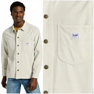 Koszule męskie - Lee WORKWEAR OVERSHIRT City Beige sztruksowa koszula kurtka katana XXL - miniaturka - grafika 1