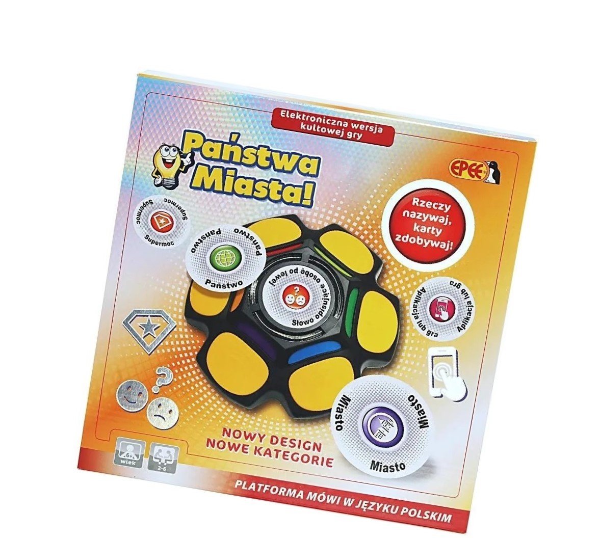 PAŃSTWA I MIASTA ELEKTRONICZNA GRA FAMILIJNA TOWARZYSKA RODZINNA WESOŁA