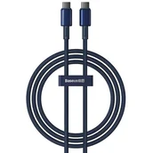 Kable - Kabel 100W 5A 1m USB-C - USB-C Baseus Tungsten Glod niebieski - miniaturka - grafika 1