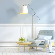 Lampy stojące - Nowoczesna lampa podłogowa z regulowanym ramieniem FOYA GOLD - miniaturka - grafika 1