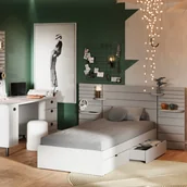 Łóżka dla dzieci i młodzieży - Łóżko ryflowane match dust 90x200 cm - miniaturka - grafika 1