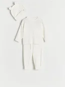 Śpiochy dla niemowląt - Reserved - Bawełniany zestaw - złamana biel - miniaturka - grafika 1