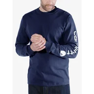 Koszulki męskie - Koszulka z długim rękawem męska Carhartt Sleeve Logo T-Shirt L/S - miniaturka - grafika 1