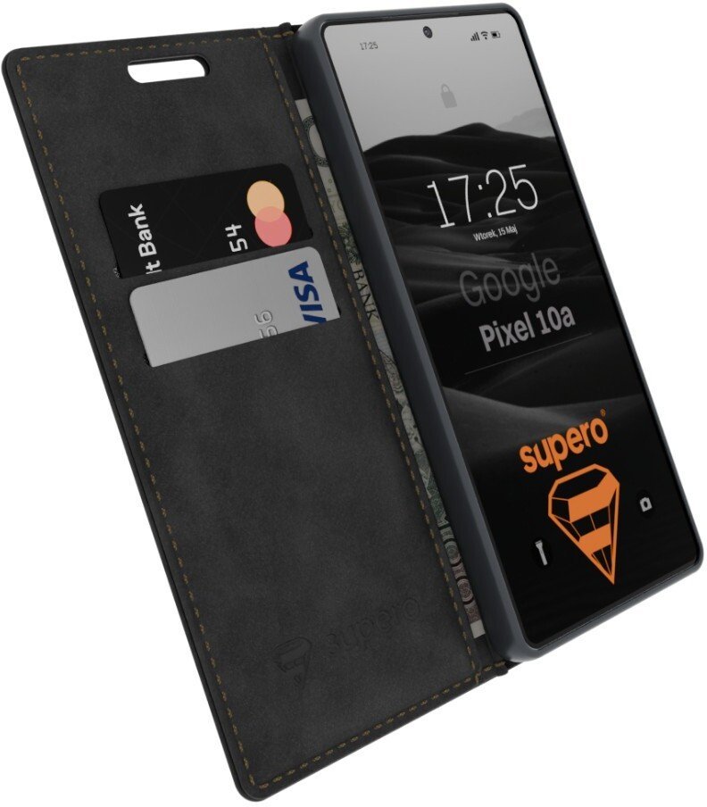 SUPERO Etui z klapką SUPERO Business 2 do Google Pixel 10a, czarne 1