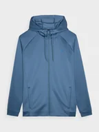 Bluzy sportowe męskie - Męska bluza treningowa 4F 4FWAW24TFSWM405 - niebieska - miniaturka - grafika 1
