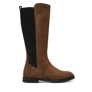 Kozaki Tommy Hilfiger T4A6-34034-1429 Brązowy - Buty dla dziewczynek - miniaturka - grafika 1