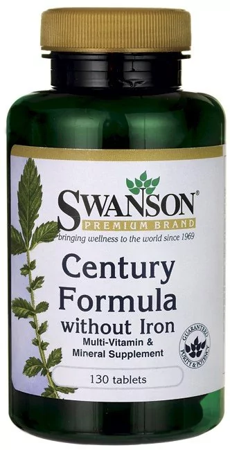 SWANSON Multiwitamina bez żelaza Century Formula without Iron 130 tabletek