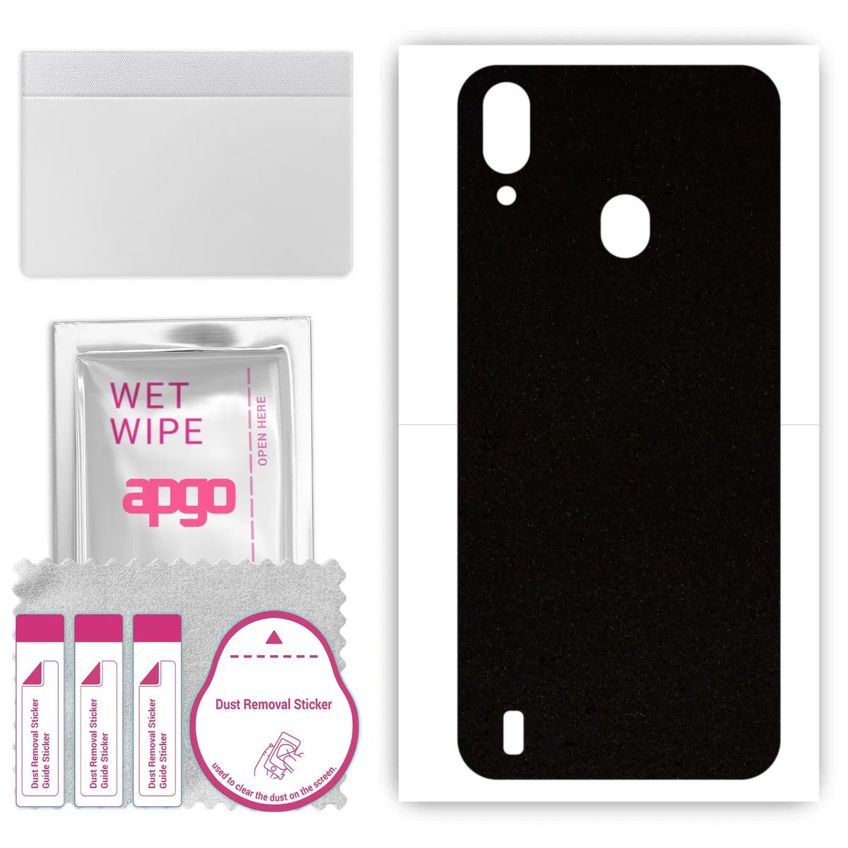 Folia naklejka skórka strukturalna na TYŁ Zamsz do Blackview A60 - Zamsz Czarny - apgo SKINS