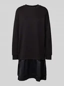 Sukienki - Sukienka z dzianiny dresowej o długości do kolan z efektem dwóch warstw - miniaturka - grafika 1