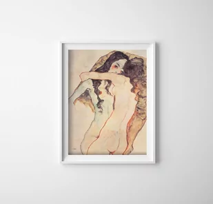 Plakat do pokoju Dwie kobiety obejmują Egona Schiele - Plakaty - miniaturka - grafika 1