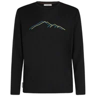 Koszulki sportowe męskie - Męska koszulka Icebreaker Men Merino 150 Tech Lite LS Tee Rainer Ridge Rozmiar: M / Kolor: czarny - miniaturka - grafika 1