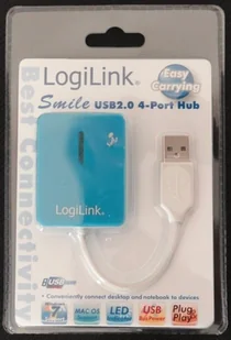 LogiLink HUB USB 2.0 4 Smile - niebieski [UA0136 - Huby USB - miniaturka - grafika 2