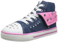 Buty dla dziewczynek - Primigi Basket Light G2, modne trampki dziewczęce, niebieski fuksja odlaskowy, 26 EU - miniaturka - grafika 1
