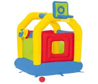 Place zabaw - Dmuchany zamek z koszem do koszykówki - kolorowy PLAYTIVE - miniaturka - grafika 1