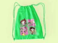 Torby szkolne - WOREK DO SZKOŁY WF/BUTY WRÓŻKOWIE CH + IMIĘ - miniaturka - grafika 1