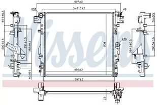 NISSENS Chłodnica, układ chłodzenia silnika NISSENS 61037 61037 - Części motocyklowe - miniaturka - grafika 1