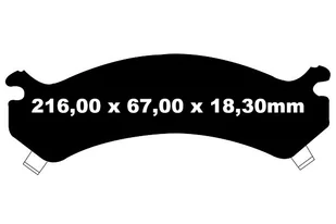 Przednie klocki hamulcowe EBC Ultimax2 Cadillac DeVille 2000-2005 - PIASTY 8 SZPILEK - Klocki hamulcowe - miniaturka - grafika 4