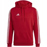 Bluzy męskie - Bluza męska adidas Tiro 23 League Sweat Hoodie czerwono-biała HS3600 XL - miniaturka - grafika 1