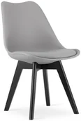 Krzesła - Szare kuchenne krzesło skandynawskie z poduszką K6-K96 - miniaturka - grafika 1