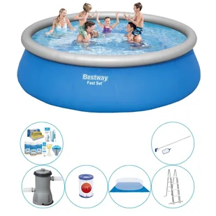 Basen Plus Akcesoria - Bestway Fast Set Okrągły 457x122 cm - Baseny ogrodowe - miniaturka - grafika 1