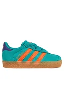Buty dla dziewczynek - adidas Sneakersy Gazelle Comfort Closure JR5940 Zielony - miniaturka - grafika 1