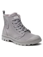 Buty trekkingowe damskie - Palladium Trapery Pampa Hi Zip Lth S 97223-071-M Szary - miniaturka - grafika 1