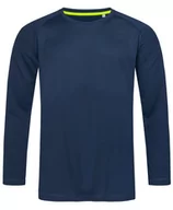 Koszulki męskie - Longsleeve Sportowy, Koszulka, T-shirt z Długim Rękawem, Granatowy, Raglanowe Rękawy - Stedman - miniaturka - grafika 1
