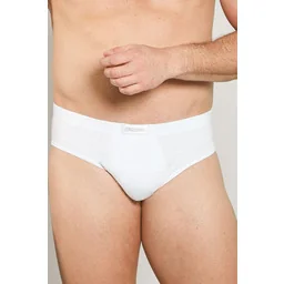 Slipy męskie gładkie białe z czystej bawełny Kappa K1103 - Majtki męskie - miniaturka - grafika 1