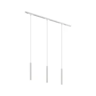 Lampy sufitowe - QAZQA Nowoczesny system szynowy Slimline Keno z 3 białymi lampami wiszącymi 1-fazowy - miniaturka - grafika 1
