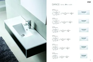 Zestaw meblowy 60cm z umywalką meblową Dance - Meble łazienkowe - miniaturka - grafika 1