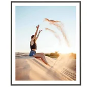 Ramki na zdjęcia - Ramka Aluminiowa Czarna 50X60 cm Plexi - miniaturka - grafika 1