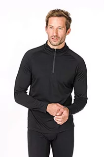 Pozostała odzież narciarska - super.natural super. Natural męskie M Base 1/4 Zip 175 Merino Longsleeve, niebieski, l SNM002464 - grafika 1