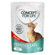 Mokra karma dla kotów - Concept for Life Sterilised Cats w galarecie, wołowina - bez zbóż - 12 x 85 g - miniaturka - grafika 1