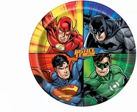 Dekoracje i nakrycia stołu na imprezę - Talerzyki urodzinowe Justice League - 23 cm - 8 szt. - miniaturka - grafika 1
