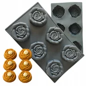 Formy do ciast - Forma silikonowa ozdoby na stół do babeczek róża róże dekoracje urodzinowe - miniaturka - grafika 1