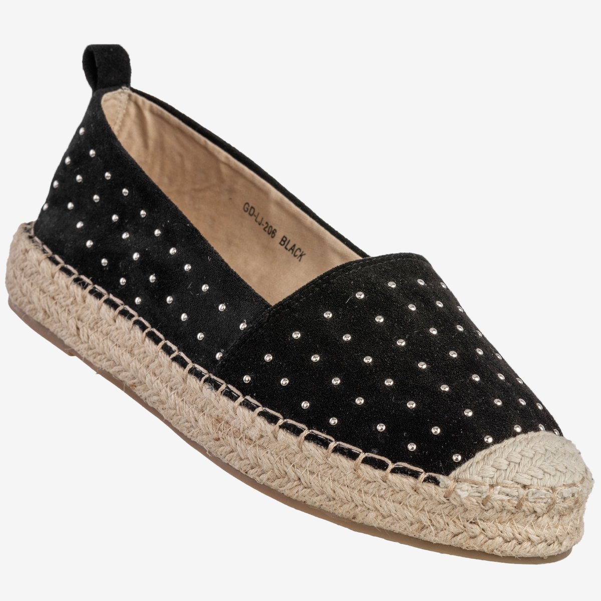 Espadryle Damskie Goodin Buty Lekkie Półbuty Czarne GD-LJ-206 Czarny 38