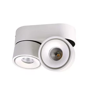 Tuba sufitowa ruchoma ściemnialna biała 2x9W 3000K - Lampy sufitowe - miniaturka - grafika 1
