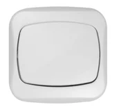 Wyłączniki światła i elektryczne - Abex Atut biały łącznik pojedynczy - miniaturka - grafika 1