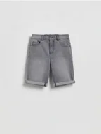 Spodnie i spodenki dla chłopców - Reserved - Jeansowe szorty - jasnoszary - miniaturka - grafika 1