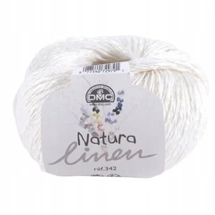 Włóczka lniana DMC Natura Linen kol. 01 Perłowy biały - Pasmanteria - miniaturka - grafika 1