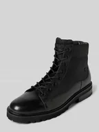 Botki męskie - Kozaki sznurowane z detalem z logo model ‘tela’ - miniaturka - grafika 1