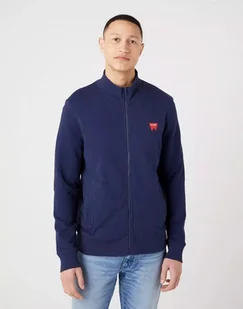 WRANGLER FUNNEL MĘSKA BLUZA LOGO NECK ZIP NAVY W663HA114 112320251 - Wrangler - Bluzy męskie - miniaturka - grafika 1