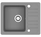 Zlewozmywaki - Elior Szary granitowy zlewozmywak z ociekaczem S7-C23 - miniaturka - grafika 1