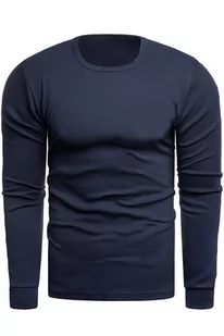Bluza męska bez kaptura N02L - granatowa - Risardi - Bluzy męskie - miniaturka - grafika 1