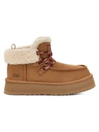 Botki damskie - UGG Skórzane botki "Funkarra Cabin" w kolorze jasnobrązowym - miniaturka - grafika 1