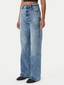 Spodnie damskie - G-Star Raw Jeansy Deck 2.0 D23591-E205 Niebieski Wide Leg - miniaturka - grafika 1