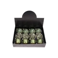 Bombki - Bombka szklana 8 cm 3 wzory zielona 1 szt. - miniaturka - grafika 1