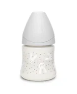 Butelki dla niemowląt - Suavinex Butelka Hygge okrągły wolny przepływ Króliki szare 150ml | PONAD 10 TYŚ PRODUKTÓW W ATRAKCYJNYCH CENACH | SZYBKA - miniaturka - grafika 1